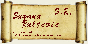 Suzana Ruljević vizit kartica